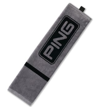 Ping Trifold GolfHandtuch, grau/schwarz
