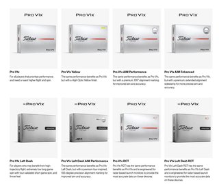 Titleist Pro V1x Left Dash AIM Enhanced Golfbälle