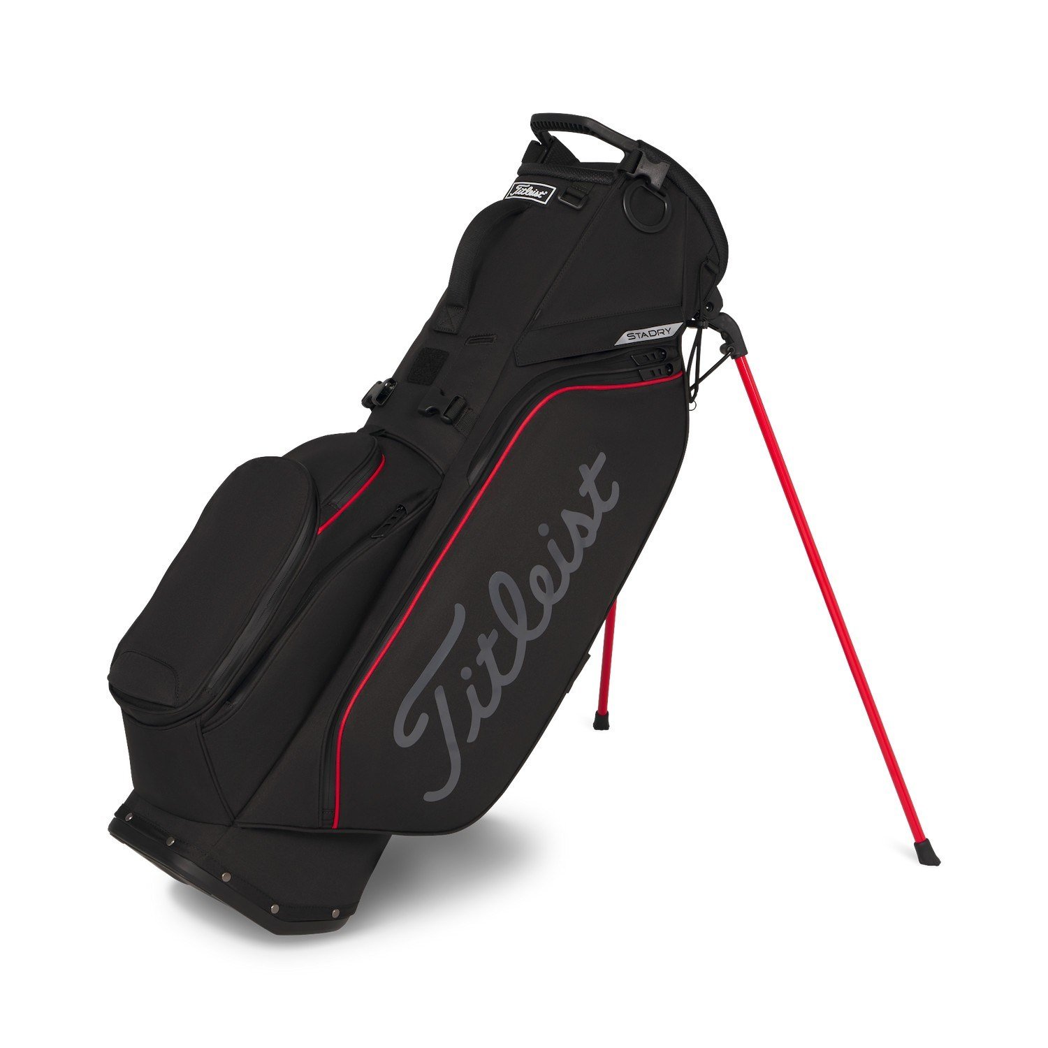 Titleist Players S5 StaDry Standbag, schwarz/rot/graphite