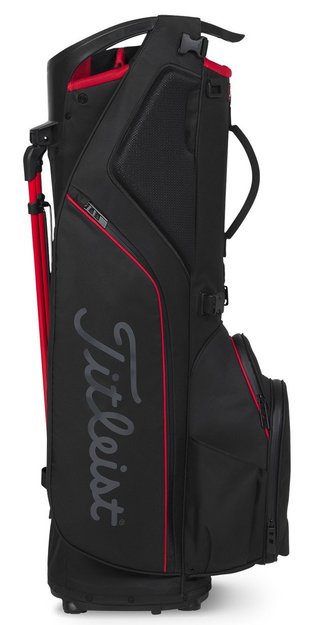 Titleist Hybrid 14 StaDry Standbag, schwarz/schwarz/rot