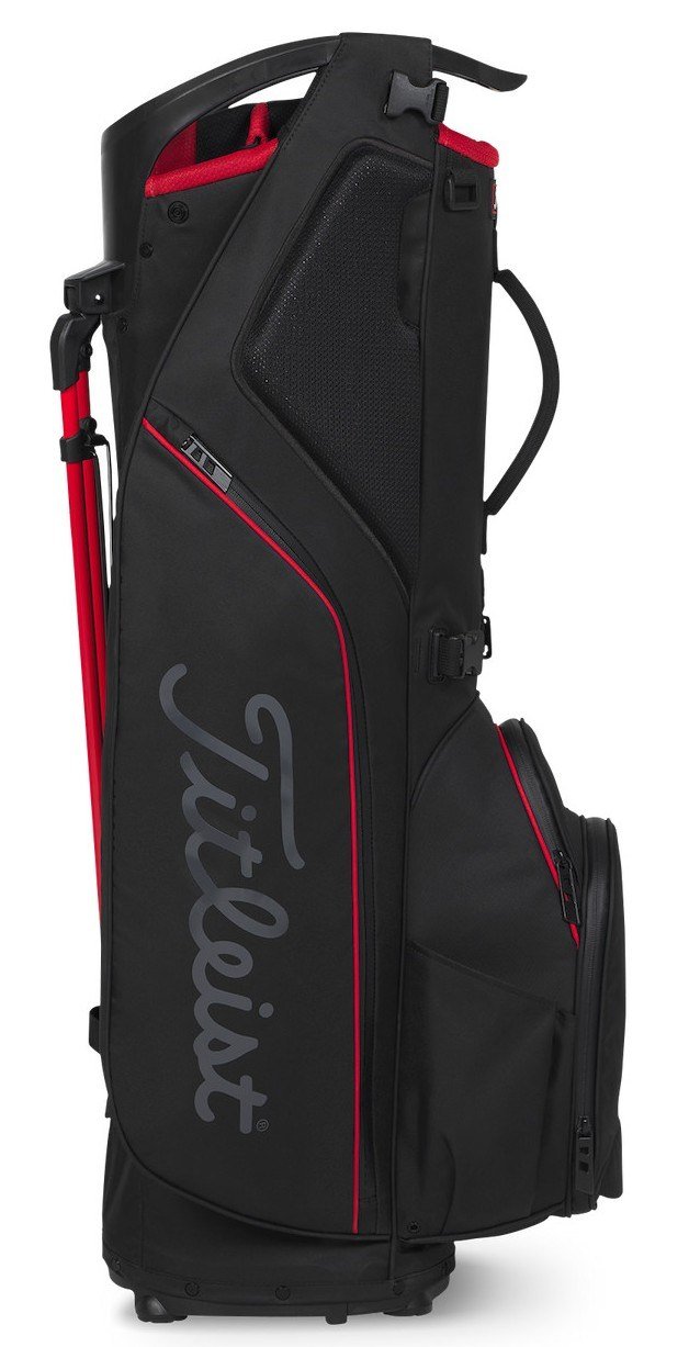 Titleist Hybrid 14 StaDry Standbag, schwarz/schwarz/rot