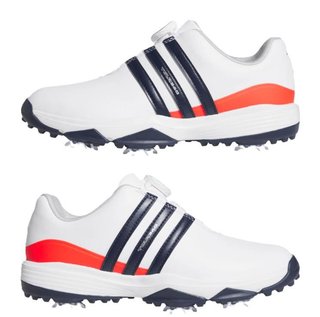 Adidas Tour360 24 Boa Junior Golfschuhe, weiss/dunkelblau/rot