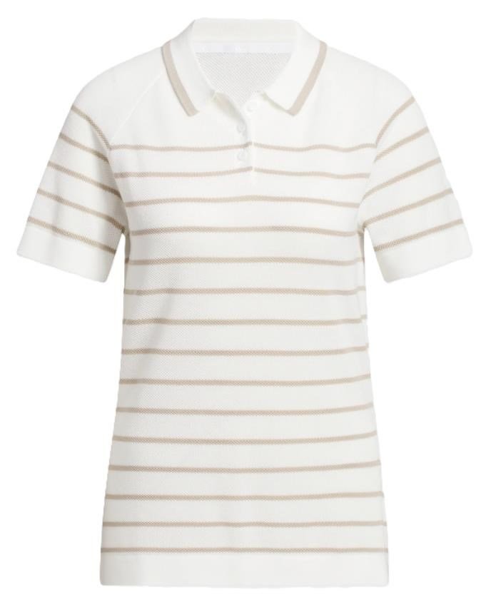 Adidas Ultimate365+ Stripe Knit Damen Poloshirt, weiss
