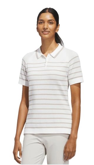Adidas Ultimate365+ Stripe Knit Damen Poloshirt, weiss