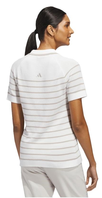 Adidas Ultimate365+ Stripe Knit Damen Poloshirt, weiss