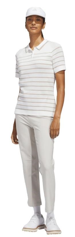 Adidas Ultimate365+ Stripe Knit Damen Poloshirt, weiss