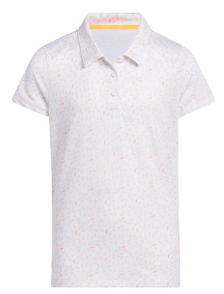 Adidas Print Junior Poloshirt, weiss