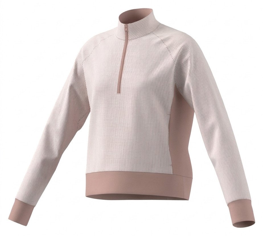 Adidas Textured Layer Junior Sweatshirt, Blush Pink