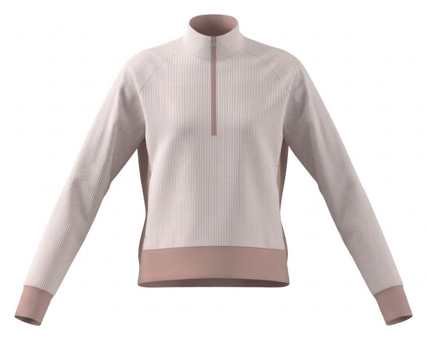Adidas Textured Layer Junior Sweatshirt, Blush Pink