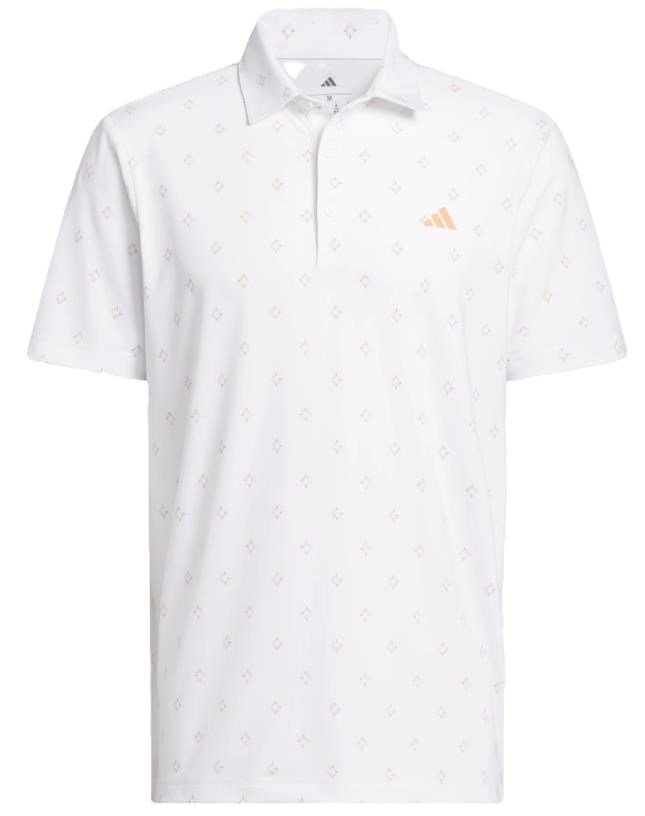 Adidas Ultimate365 Essence Print Herren Poloshirt, weiss
