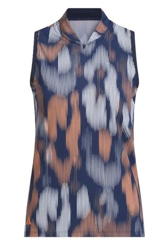 Adidas Ultimate365 Ottoman Printed Damen Poloshirt, dunkelblau