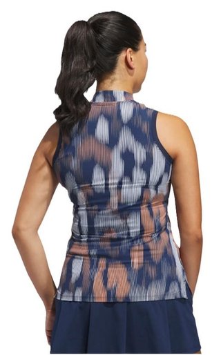 Adidas Ultimate365 Ottoman Printed Damen Poloshirt, dunkelblau