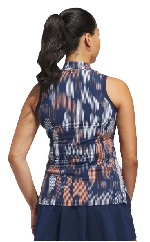 Adidas Ultimate365 Ottoman Printed Damen Poloshirt, dunkelblau