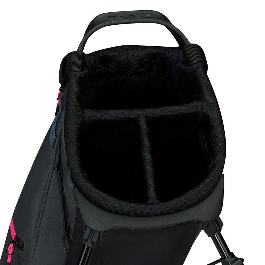 TaylorMade Flextech Carry Standbag, grau/neonrosa