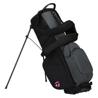 TaylorMade Flextech Crossover Standbag, schwarz/grau/neonrosa