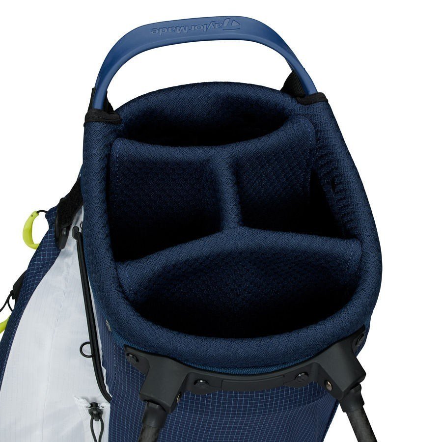 TaylorMade FlexTech Super Lite Standbag, dunkeblau/weiss/neonlimettengrün