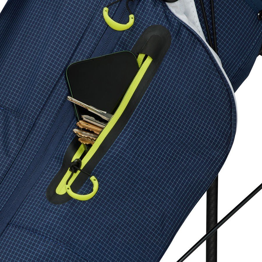 TaylorMade FlexTech Super Lite Standbag, dunkeblau/weiss/neonlimettengrün