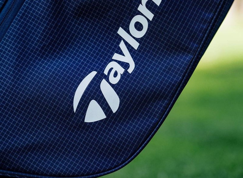 TaylorMade FlexTech Super Lite Standbag, dunkeblau/weiss/neonlimettengrün