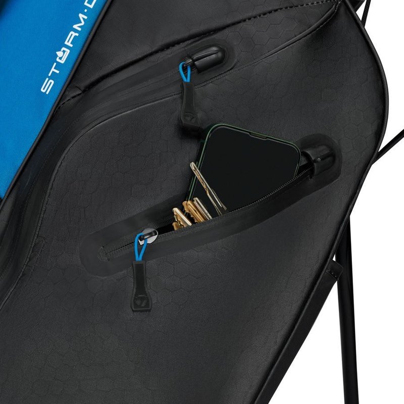 TaylorMade Storm-Dry Wasserdichte Standbag, schwarz/blau
