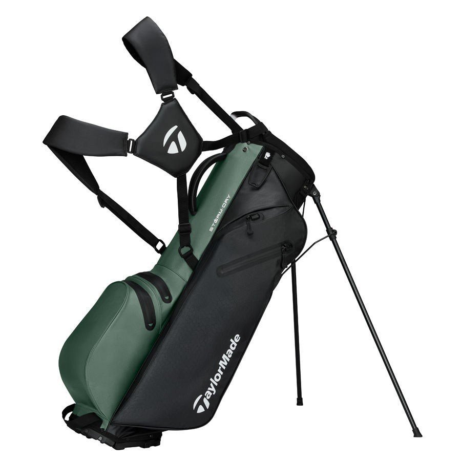 TaylorMade Storm-Dry Wasserdichte Standbag, schwarz dark sage