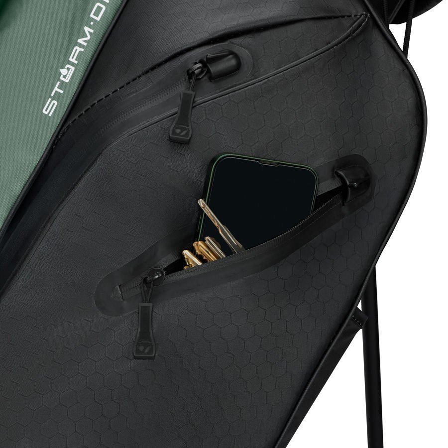 TaylorMade Storm-Dry Wasserdichte Standbag, schwarz dark sage