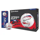 TaylorMade SpeedSoft Ink Blue/Red Golfbälle
