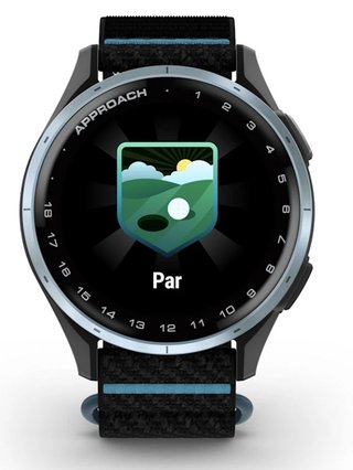 Garmin Approach J1 Kinder-Golf-Smartwatch,schwarz/azurblau aluminium