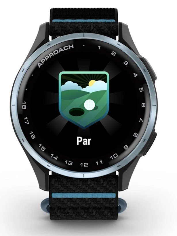 Garmin Approach J1 Kinder-Golf-Smartwatch,schwarz/azurblau aluminium