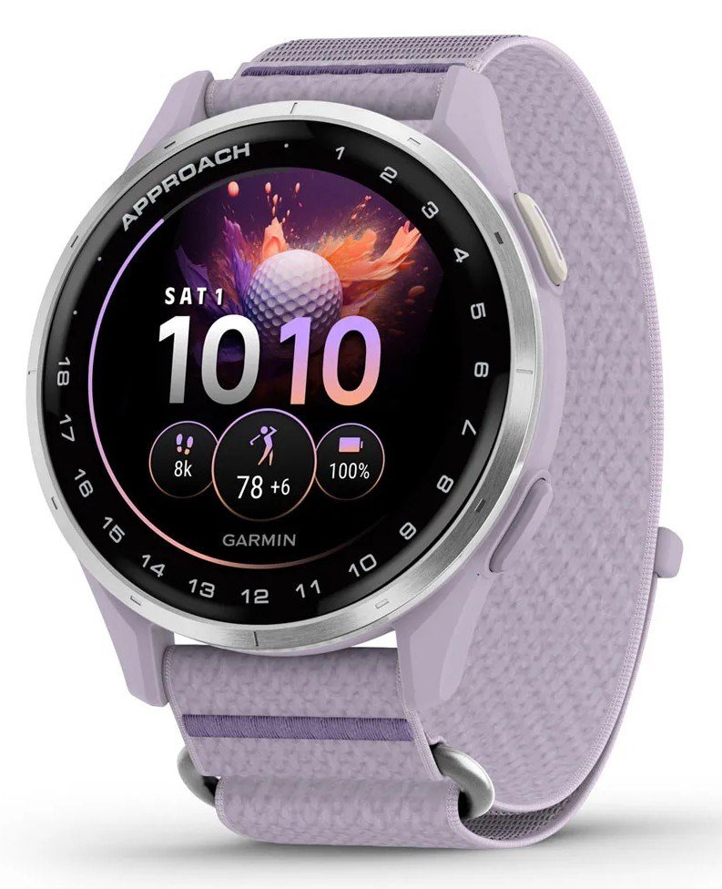 Garmin Approach J1 Kinder-Smartwatch, lilac/silver aluminium