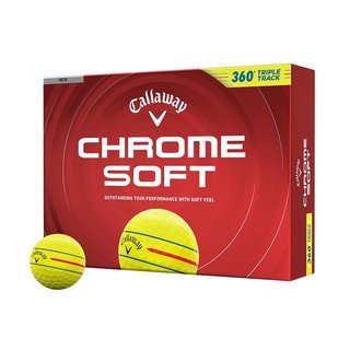 Callaway Chrome Soft 360 Triple Track Golfbälle, gelb