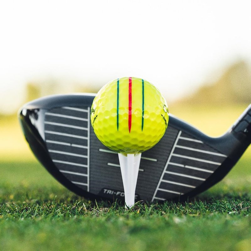 Callaway Chrome Tour Triple Track Golfbälle, gelb