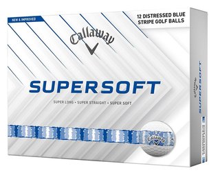 LIMITED - Callaway Supersoft Golfbälle, DISTRESSED BLUE STRIPE