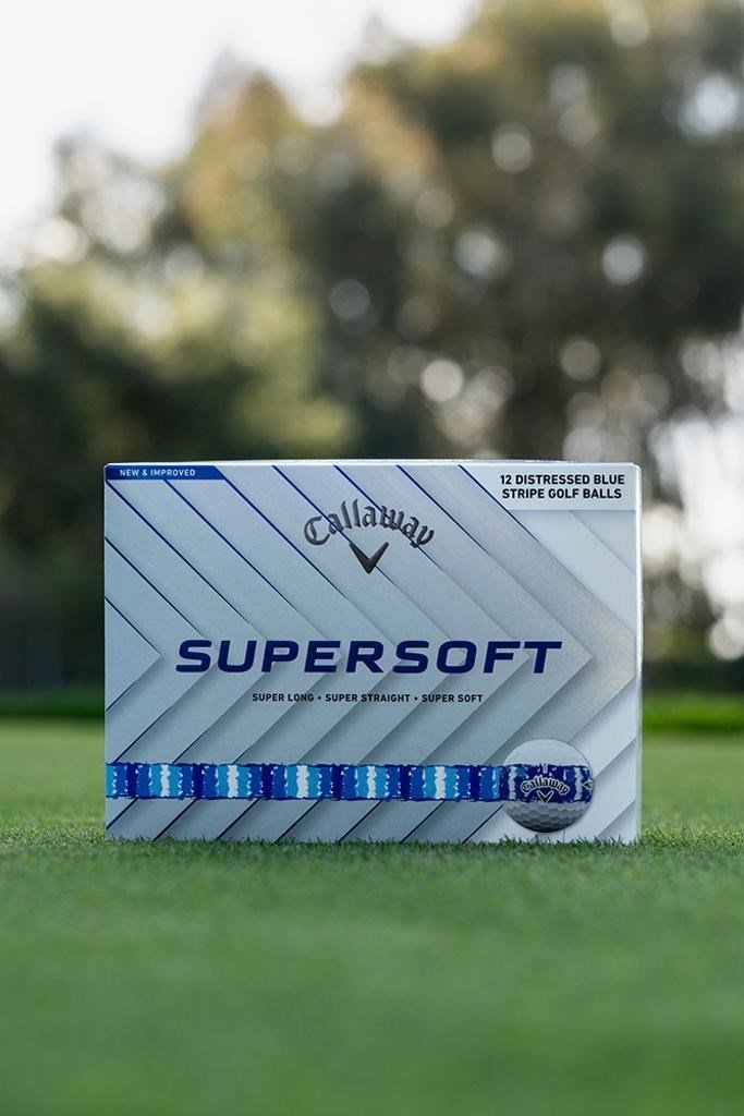 LIMITED - Callaway Supersoft Golfbälle, DISTRESSED BLUE STRIPE
