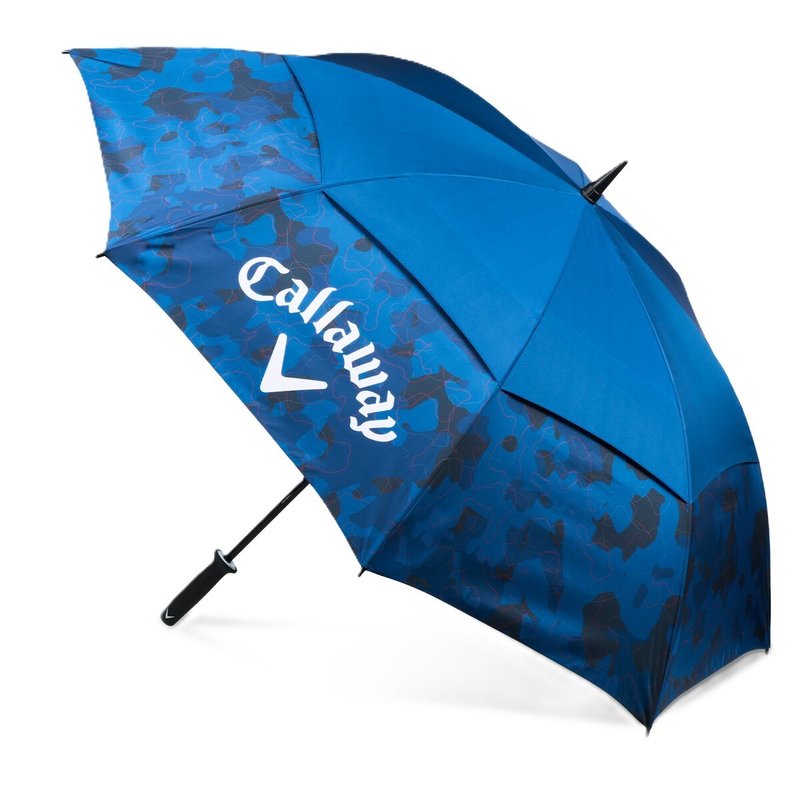 Callaway Double Canopy 64" Shield Golf Regenschirm, blau/rot