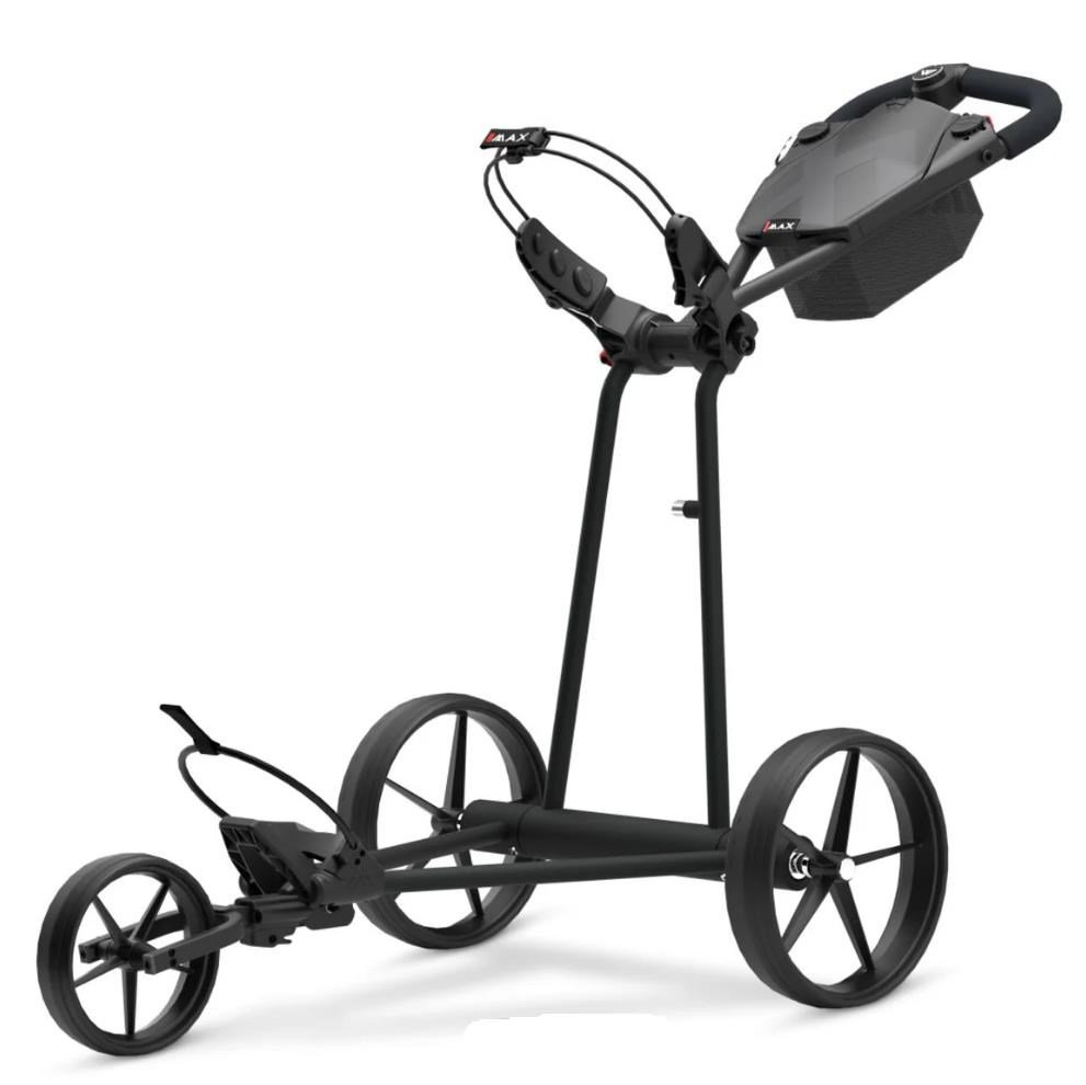 Big Max e-TI Elektrotrolley + Akku und Ladegerät, schwarz + Batterie, Ladegerät, 27+ Batterien