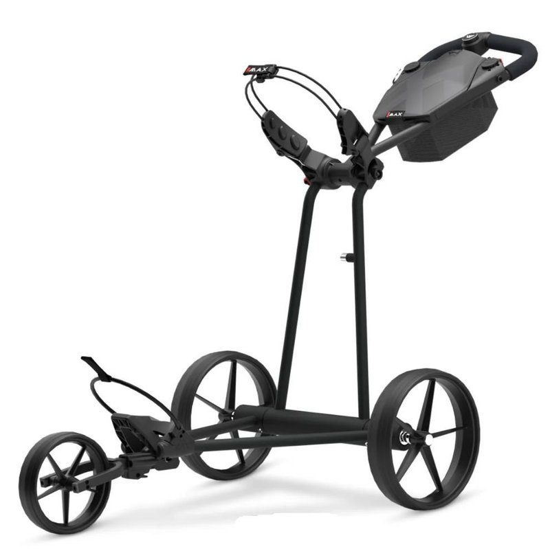 Big Max e-TI Elektrotrolley + Akku und Ladegerät, schwarz + Batterie, Ladegerät, 27+ Batterien