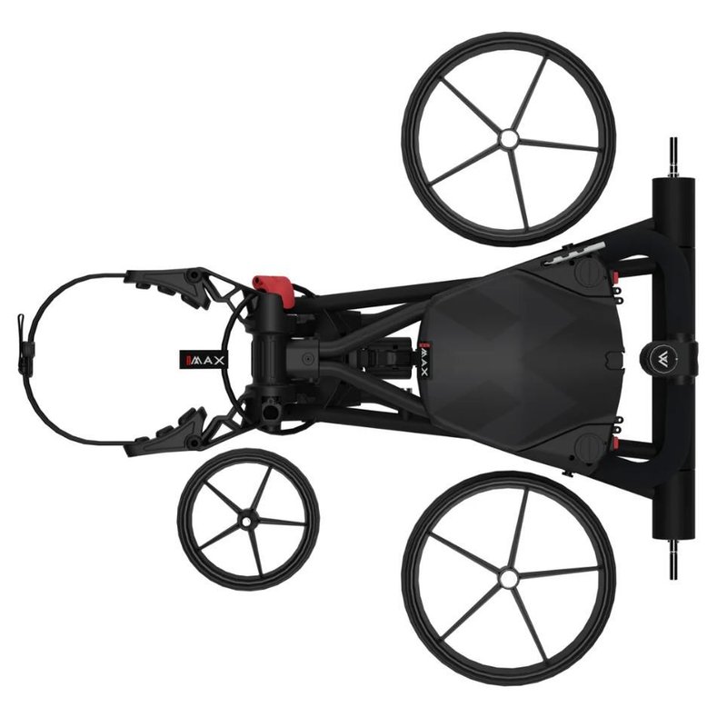 Big Max e-TI Elektrotrolley + Akku und Ladegerät, schwarz + Batterie, Ladegerät, 27+ Batterien
