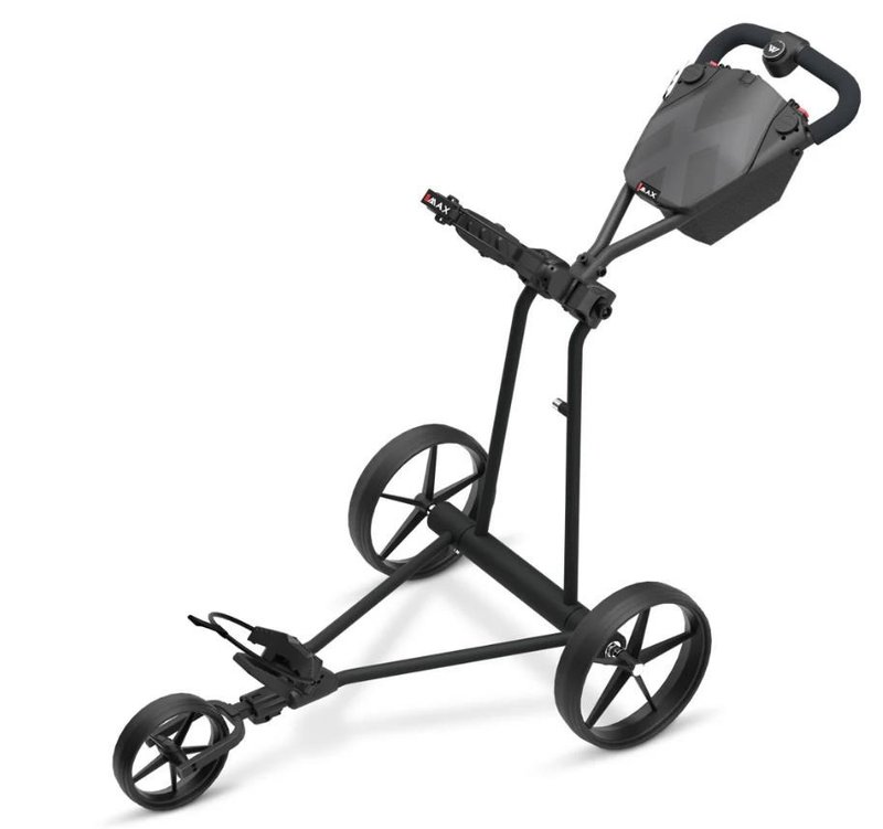 Big Max e-TI Elektrotrolley + Akku und Ladegerät, schwarz + Batterie, Ladegerät, 27+ Batterien
