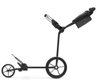 Big Max e-TI Elektrotrolley + Akku und Ladegerät, schwarz + Batterie, Ladegerät, 27+ Batterien