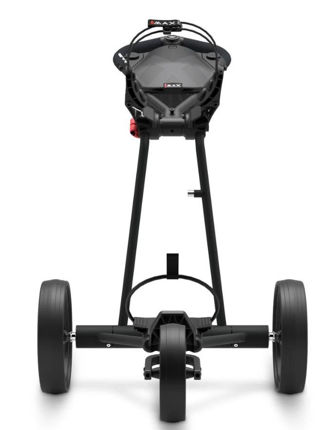 Big Max e-TI Elektrotrolley + Akku und Ladegerät, schwarz + Batterie, Ladegerät, 27+ Batterien