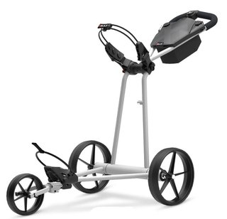 Big Max e-TI Elektrotrolley + Akku und Ladegerät, grau + Batterie, Ladegerät, 27+ Batterien