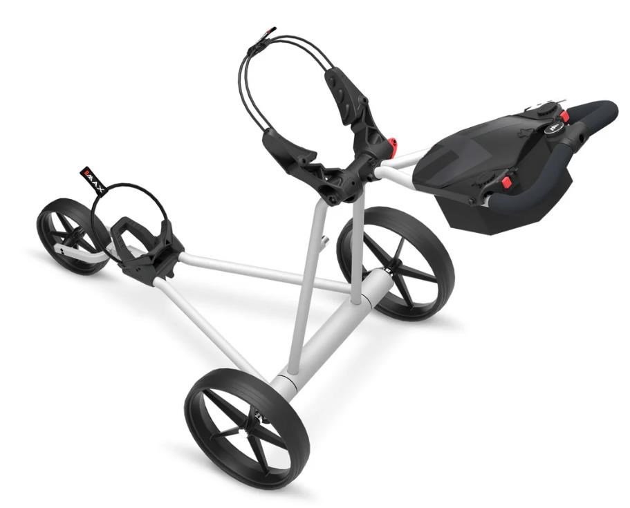 Big Max e-TI Elektrotrolley + Akku und Ladegerät, grau + Batterie, Ladegerät, 27+ Batterien