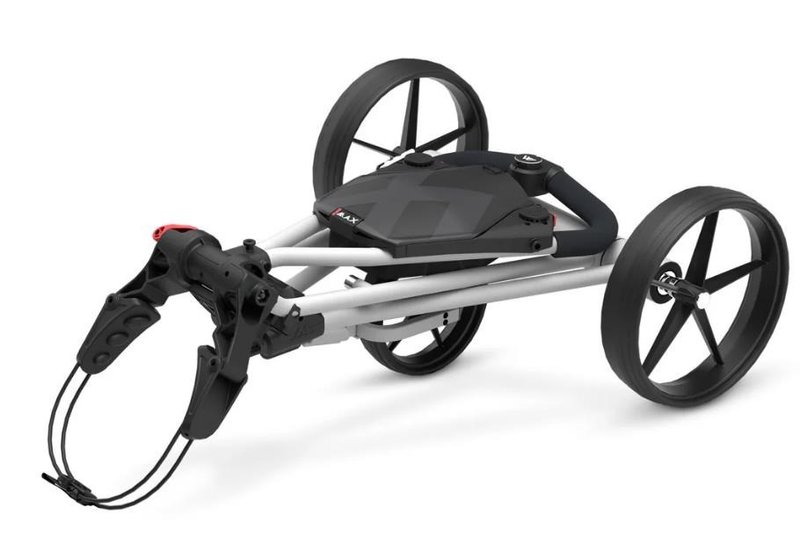 Big Max e-TI Elektrotrolley + Akku und Ladegerät, grau + Batterie, Ladegerät, 27+ Batterien