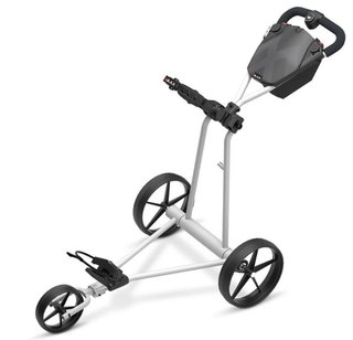 Big Max e-TI Elektrotrolley + Akku und Ladegerät, grau + Batterie, Ladegerät, 27+ Batterien