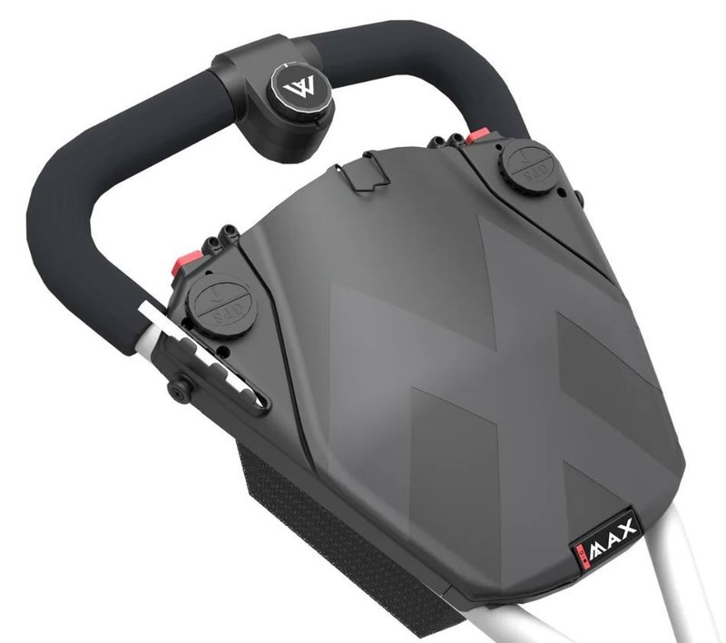 Big Max e-TI Elektrotrolley + Akku und Ladegerät, grau + Batterie, Ladegerät, 27+ Batterien