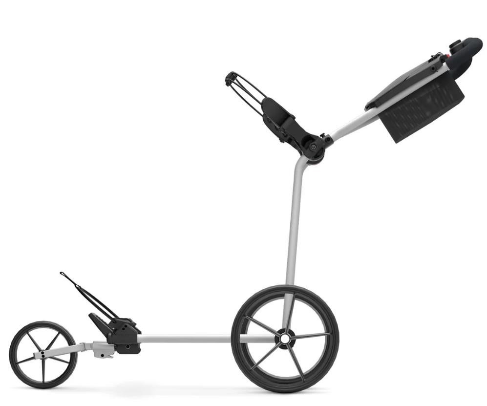Big Max e-TI Elektrotrolley + Akku und Ladegerät, grau + Batterie, Ladegerät, 27+ Batterien
