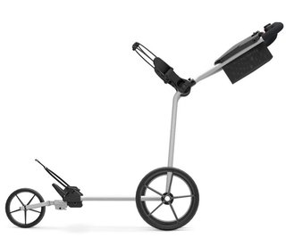 Big Max e-TI Elektrotrolley + Akku und Ladegerät, grau + Batterie, Ladegerät, 27+ Batterien