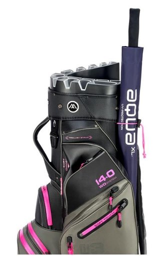 Big Max Dri Lite Silencio 3 Cartbag, charcoal/black/fuchsia