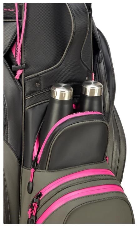 Big Max Dri Lite Silencio 3 Cartbag, charcoal/black/fuchsia