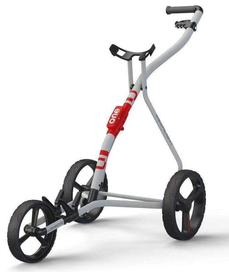 Wishbone One Golftrolley, weiss/rot